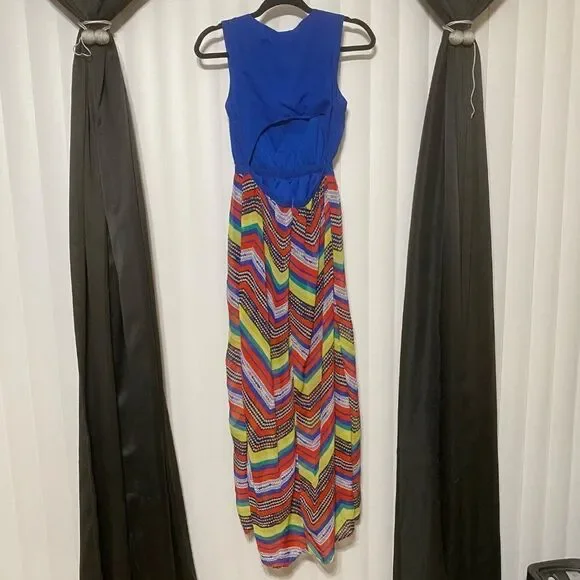 Gracie Girls multicolored blue Maxi dress - Picture 4 of 7